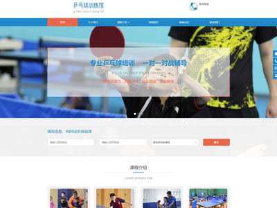 大气乒乓球网站制作-客户案例